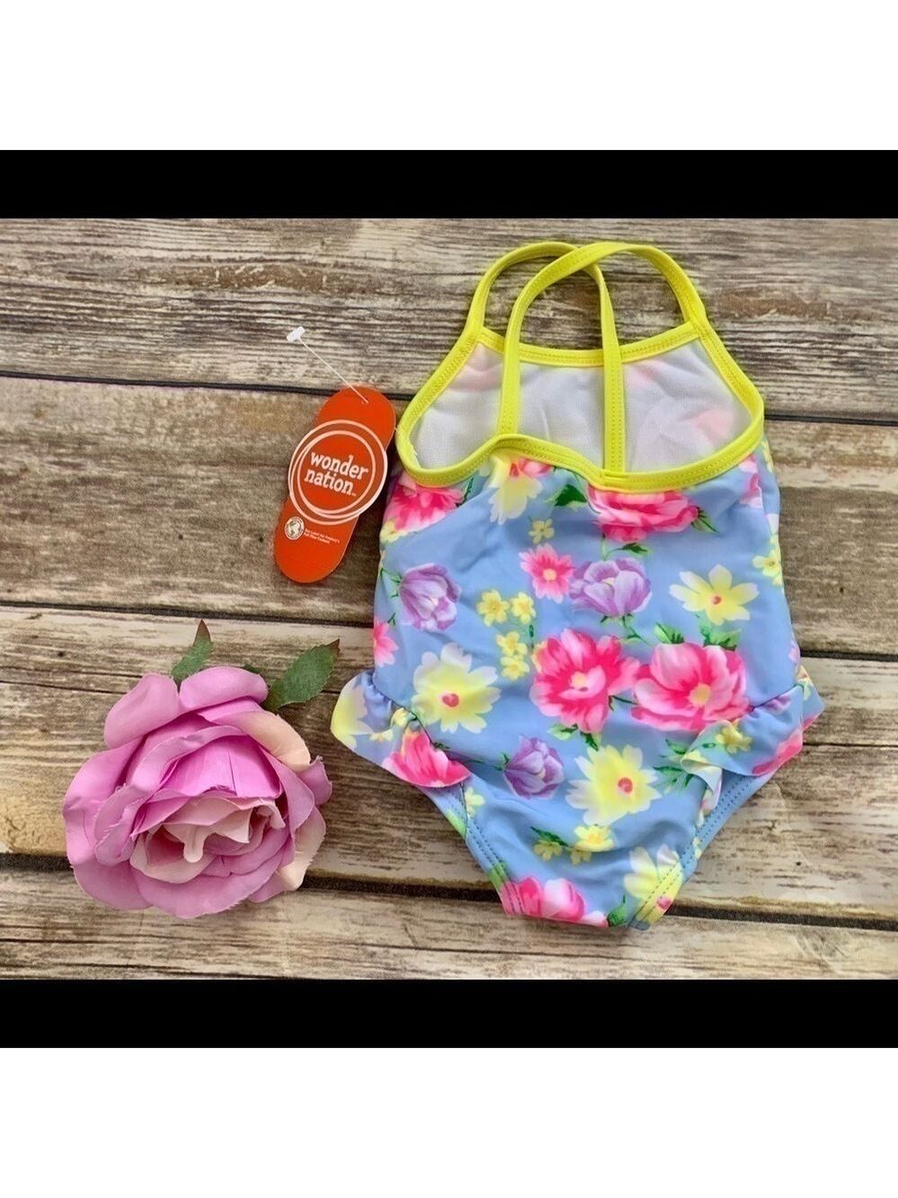 🌴NWT RUFFLE & BOW SWIMSUIT - Picture 3 of 3